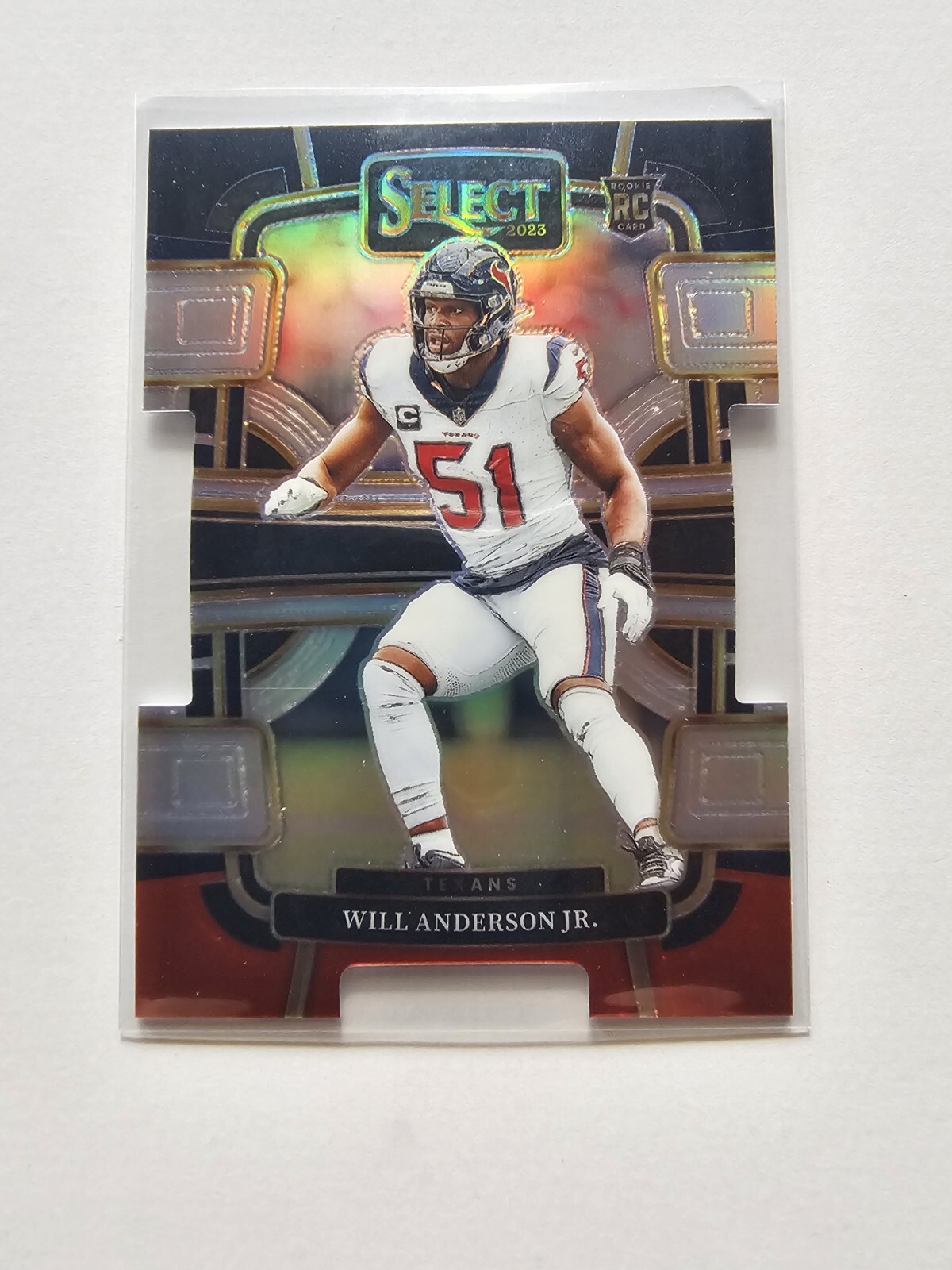 2023 Panini Select Concourse Red & Black Prizm Die-Cut Will Anderson RC #40