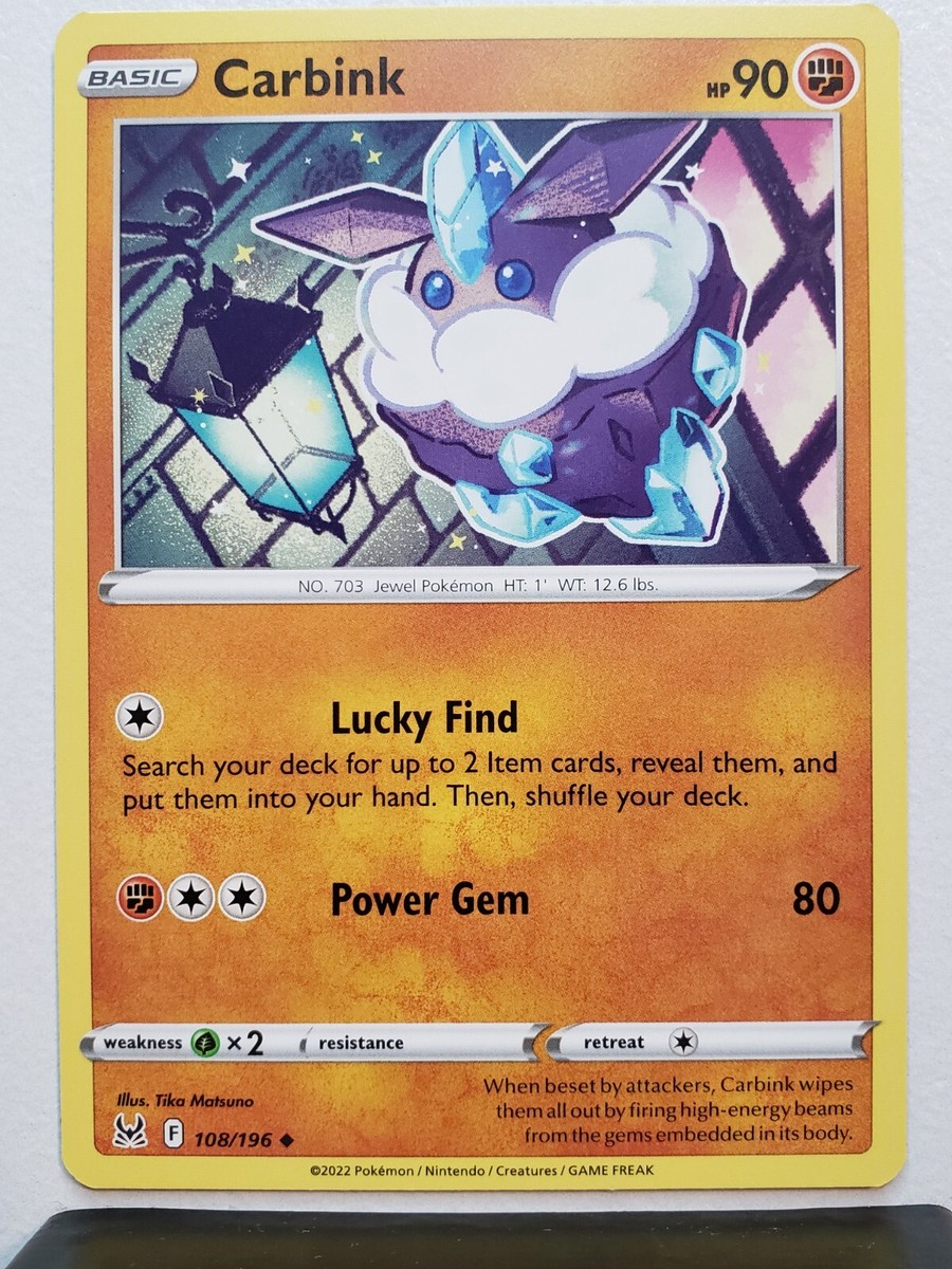 Carbink 108/196 NM / M - Lost Origin Sword Shield Pokemon Card