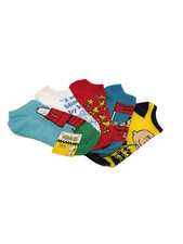Peanuts Charlie Brown Snoopy The Gang 5 Pair No-Show Socks Shoe Size 4-10 NWT