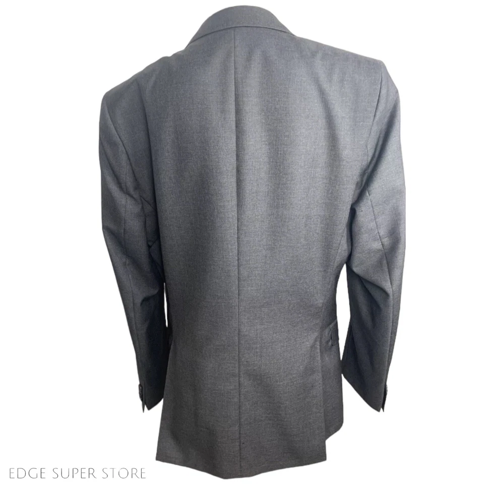 J Lindeberg $595 Gris Oscuro Melange Vestido Lana Blazer Traje Chaqueta Talla 44 EE. UU. 34 L Foto 4 de 4