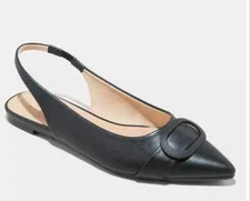 A NEW DAY JENNY BALLET FLATS COLOR   BLACK