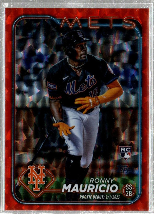 2024 Topps Update Orange Crackle Foil #US157 Ronny Mauricio /299