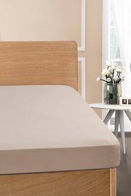 Non-Pilling All Around Elastic Jersey Knit Fitted Sheet 100% Turkish Cotton