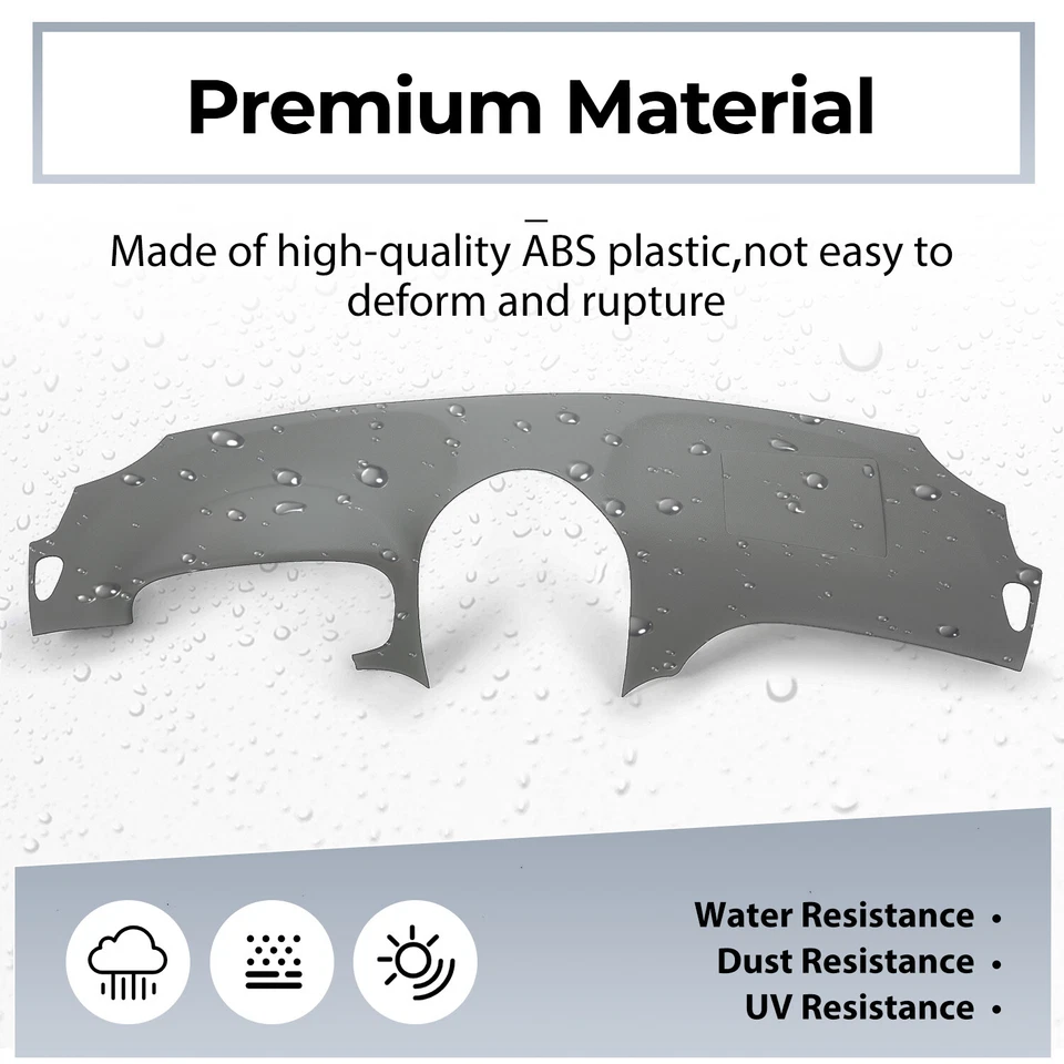 Sobreposição de almofada de painel cinza claro moldada para Toyota Sienna 2004-2010 - Imagem 2 de 4