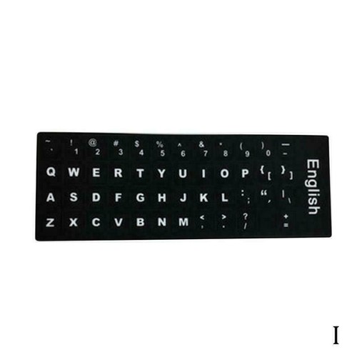 English BLACK Stickers with White Letters laptop,PC,computer, keyboard hig D0R3 - Picture 13 of 17