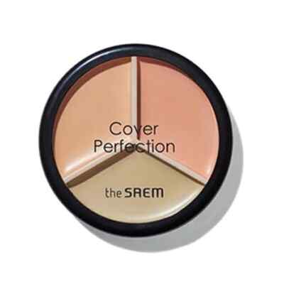 the SAEM Cover Perfection Triple Pot Concealer 4 types