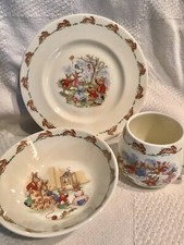 Royal Doulton Bunnykins 3 Piece Children's Set, English Fine Bone China