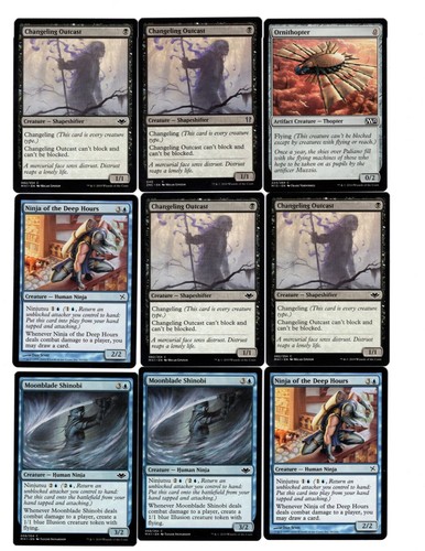 Ninja-60 Card Magic the Gathering Deck-rares-Blue/Black-Fallen Shinobi-MTG-RTP - Picture 4 of 6