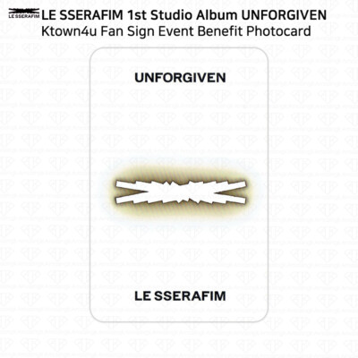 Le Sserafim 1st Studio Album Unforgiven Weverse KT4 MK Fan Sign