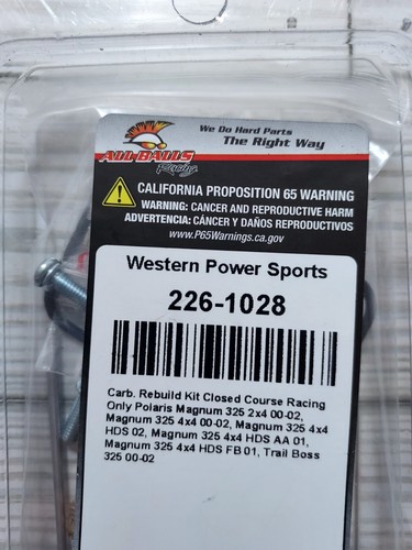 Allballs Polaris Carborator Rebuild Kit Part Number 226-1028 - Picture 2 of 6