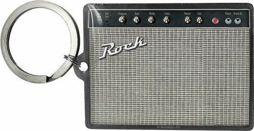 Retro Metal Keyring Rock AMPLIFIER w Rear Print Licensed AMP by Nostalgic Art - Picture 1 of 4