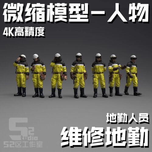 1/144 1/100 1/60 Miniatura Mantenimiento Terrestre Equipo Escena Figuras Modelo - Imagen 7 de 18