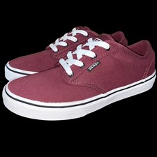 VANS Low Top Burgundy Canvas Trainers Shoes - UK 5 - New Womens Mens Unisex