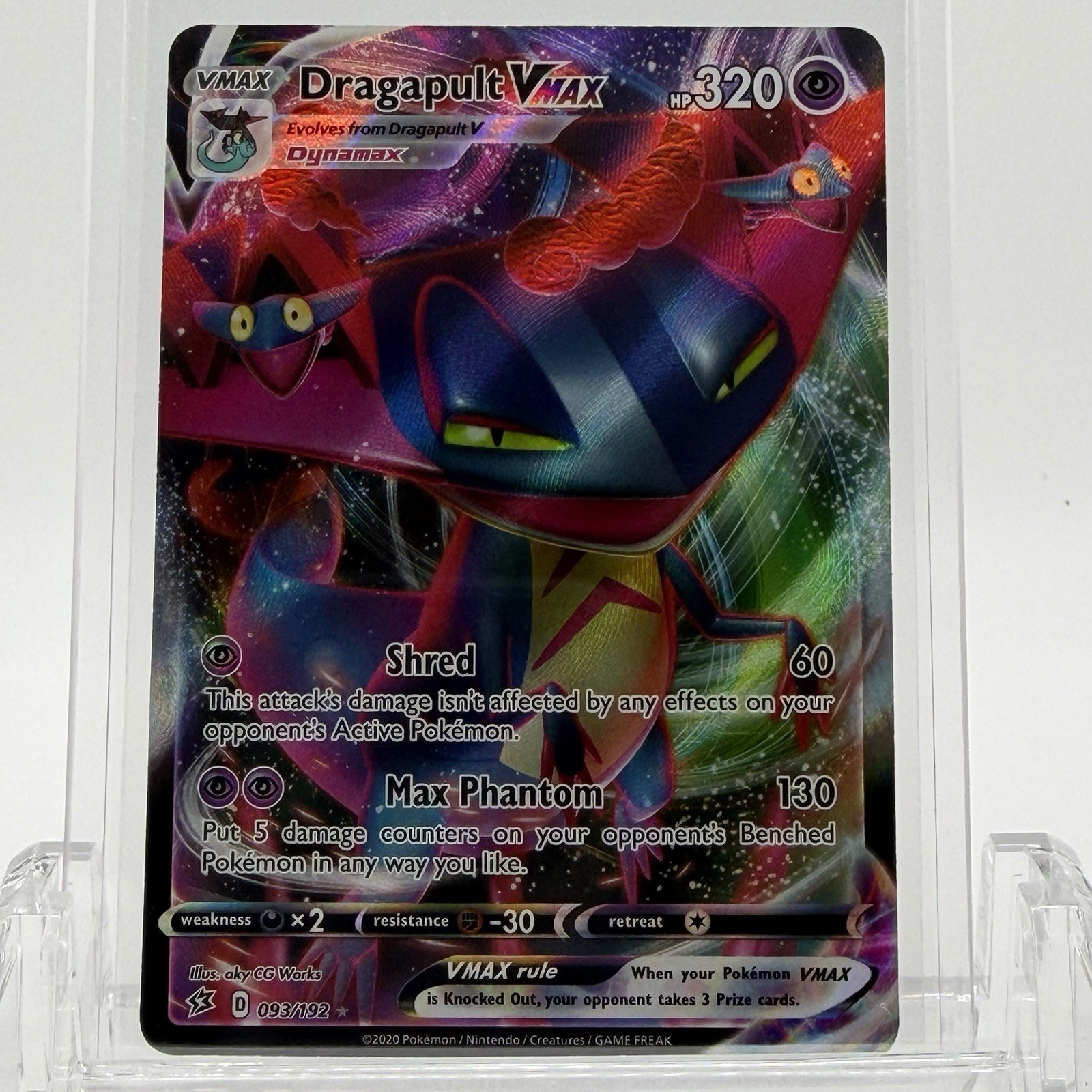 Pokemon TCG Rebel Clash Dragapult VMAX #093/192 NM-