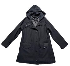 Alpinestars Black Wool Blend Hooded Jacket Me...