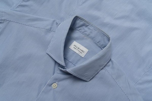 Men Pelikamo Shirt Blue Cotton 40 /L / 48