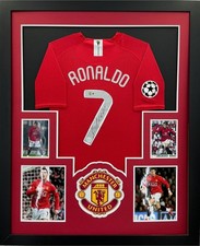 Cristiano Ronaldo Signed Jersey Framed Autographed Manchester United Beckett BAS