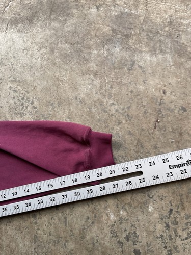Vintage 90's Structure Ramie Cotton Crewneck Sweater Logo Maroon Men’s XL - Picture 6 of 8