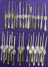 30 Pc Silverplated LOBSTER / SEAFOOD / NUT PICKS Antique to Vintage Mix