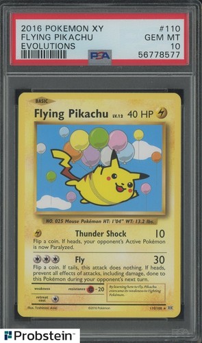 2016 Pokemon XY Evolutions #110 Flying Pikachu PSA 10 GEM MINT