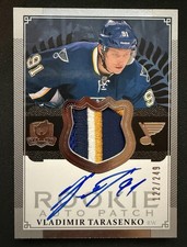 2013-14 UD The Cup #160 Vladimir Tarasenko Rookie Patch Auto /249