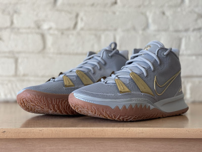 Nike By You Kyrie 7 Gray Gold Gum 1 Of 1 Men Sz 13.5 Basketball