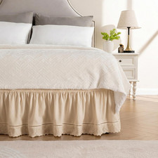 Embroidered/Floral Lace/Ruffled Lace/Tassel Ruffle Bed Skirts - GG Home