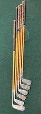 U6 Antique Lot 6 Piece Vtg 20s 30s Hickory Shaft Original Wood Golf Club Set