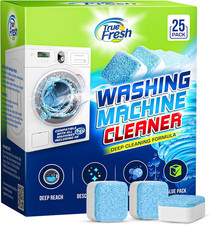 True Fresh Washing Machine Cleaner Effervescent Tablets, 25 Solid Deep Cleaning