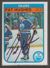 Autographed 82/83 OPC Pat Hughes - Oilers