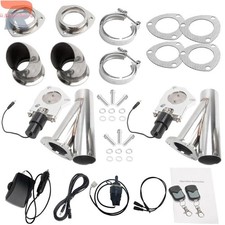2pcs 3 Electric Exhaust Valve Y Pipe Kit Remote Control Switch