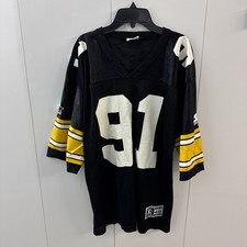 Vintage 1995 Starter NFL Pittsburgh Steelers Kevin Greene # 91 Men 48 L Jersey