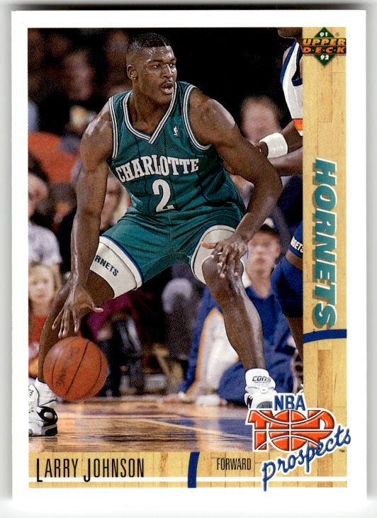 1991-92 Upper Deck Larry Johnson #445 Charlotte Hornets RC