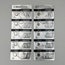 10 Energizer 364 SR621SW Silver Oxide 1.55V Low Drain Coin Cell Batteries