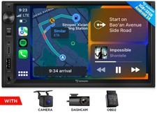 DVR CAM OBD2 7" Android Auto 14 Car Stereo Radio Head Unit 2Din GPS Navi CarPlay