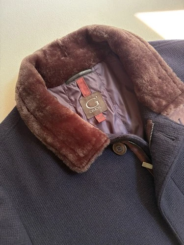 Gimo's Wool Alpaca Coat Size 44 (54 EUR) Shearling Fur Collar - product listing photo