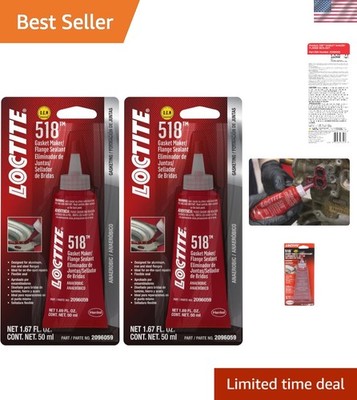 518 Gasket Maker Flange Sealant, 50 Milliliter Tube Pack of 2