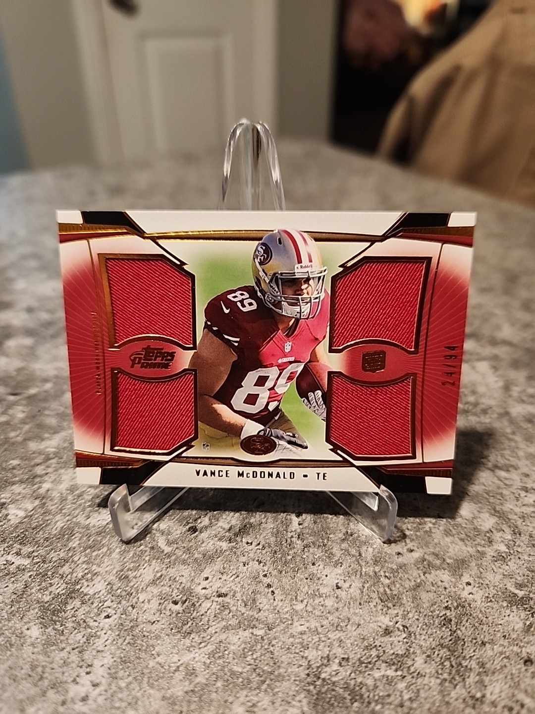 Vance McDonald Topps Rookie Jumbo Relic #VM Base