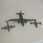 Vintage Dinky Toys Viking Diecast Airplane Shooting Star Meteor Lot Of 3
