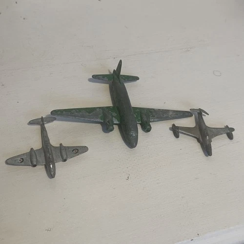Vintage Dinky Toys Viking Diecast Airplane Shooting Star Meteor Lot Of 3