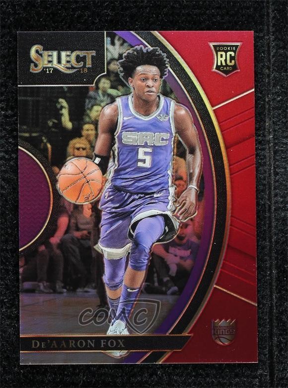 2017-18 Panini Select Concourse Maroon Prizm 186/199 De'Aaron Fox #49 rv1