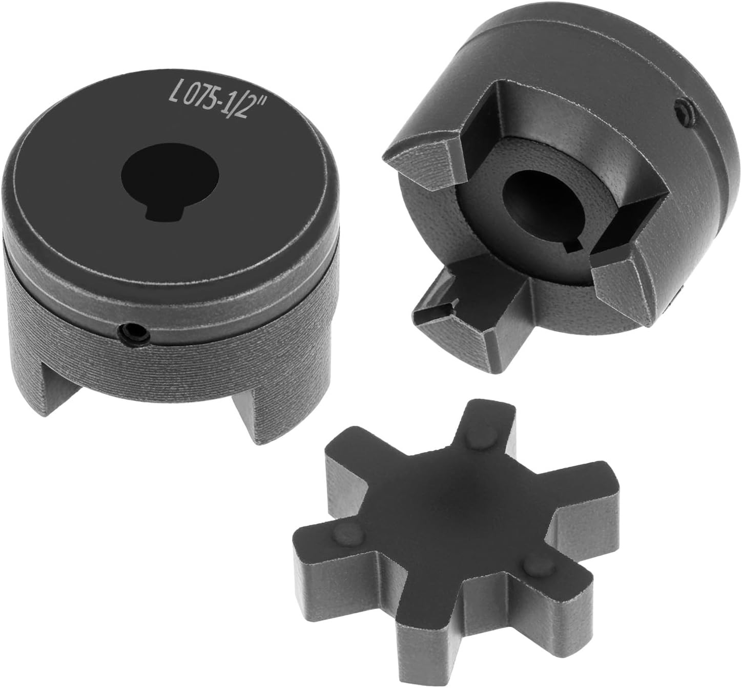 1/2" to 3/4" L075 L-Jaw Coupling Coupler Set Log Splitter NBR Spider
