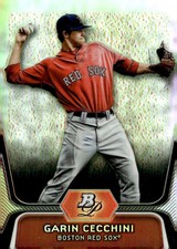 2012 Bowman Platinum #BPP7 Garin Cecchini Prospects Refractors