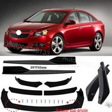 For Chevrolet Cruze Front Bumper Lip Chin Spoiler Body Kit 29" Side Skirt