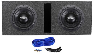 (2) Sundown Audio SA-10 V.3 D2 10'' 1500w RMS Subwoofers+Vented Sub Box Enclosure