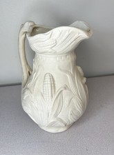 BENNINGTON BROOKLYN & METROPOLITAN MUSEUM ART PITCHER PARIAN MMA CORN ON COB TBM
