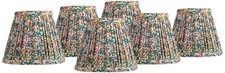 Springcrest Multi-Color Pleated Clip-On Lamp Shades 3.5x6x5 Set of 6