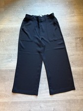 Wilfred Aritzia Wide Leg High Rise Front Pockets Elastic Waist Black Pants Sz M