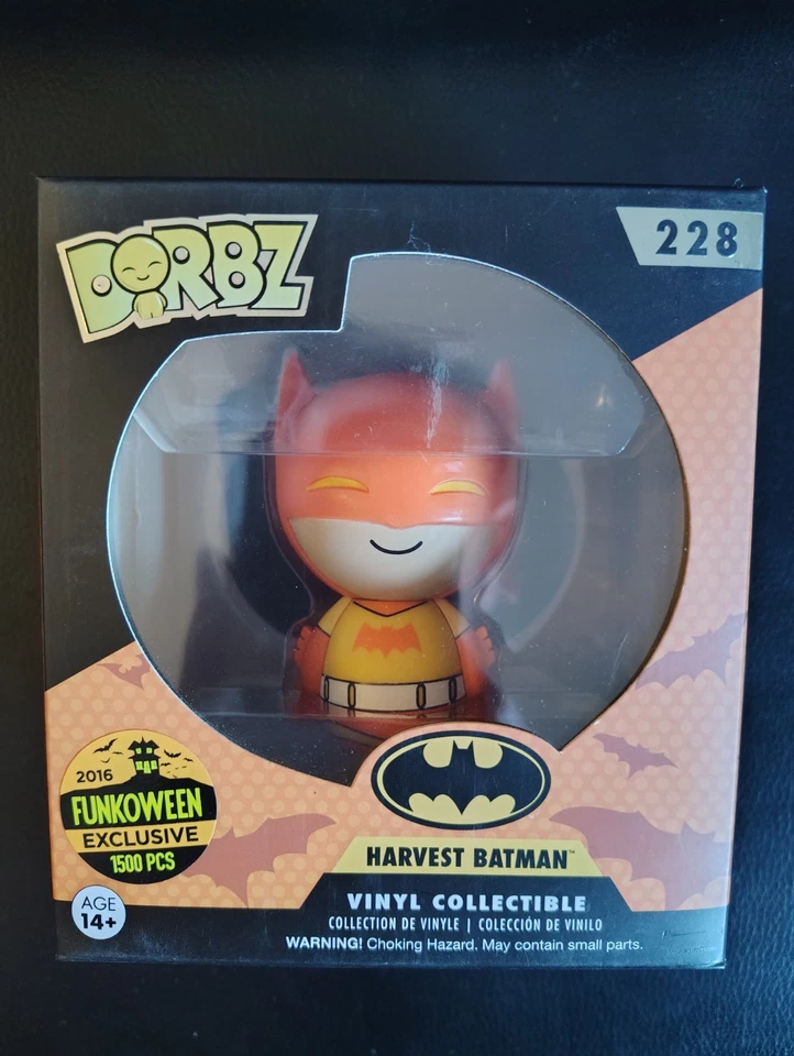 Funko Dorbz Funkoween Excl. #228 Cosecha Batman Naranja Halloween Raro 1500 Piezas Foto 2 de 4