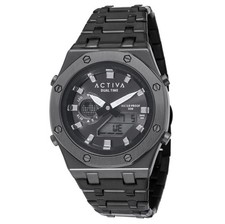 Activa X Invicta Digital Unisex Watch - 45.5mm, Silver, Black Dial